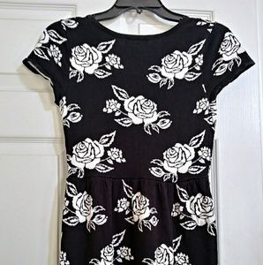 Black Floral Sweater Dress by Freshman